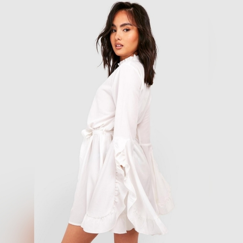 NWT Boho High Neck Wide Sleeve Shift Dress - Picture 3 of 8